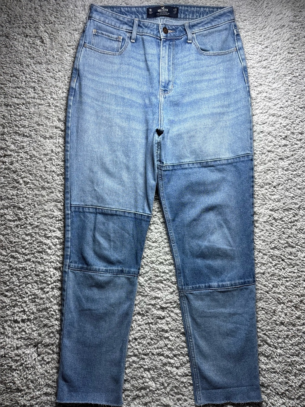 HOLLISTER Jeans Womens 28 Ultra High Rise Mom Vintage Stretch Denim Patchwork
